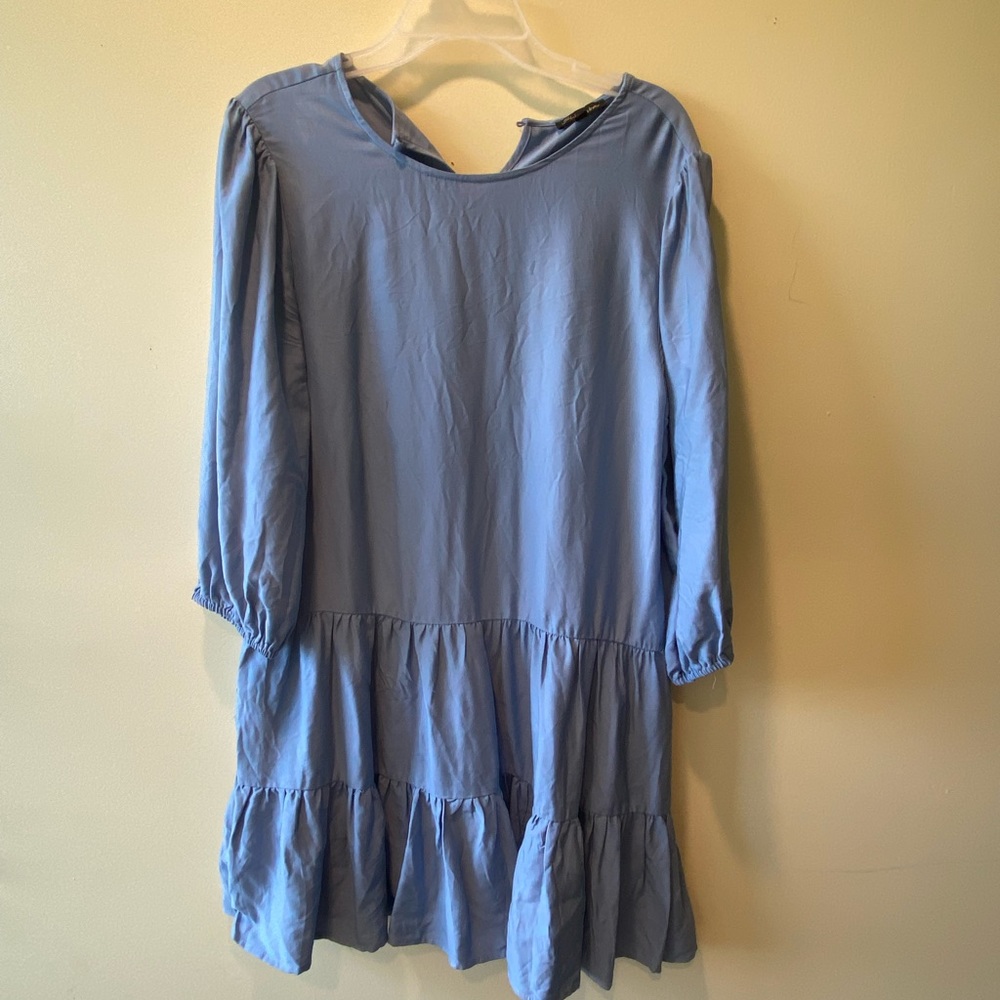 Blue ruffle dress